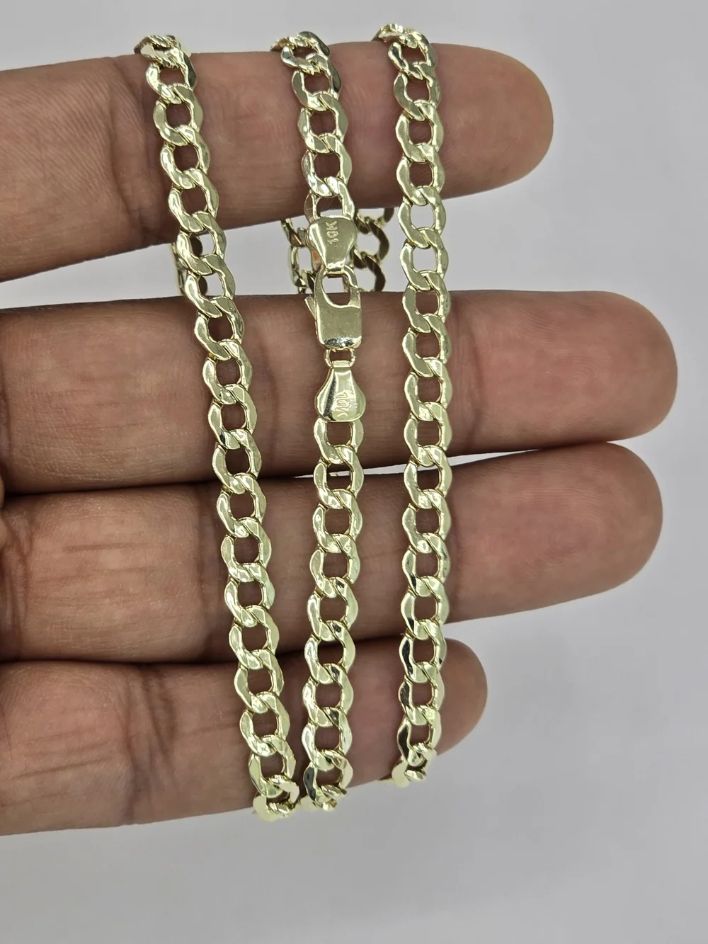 10k Real Gold Cuban Curb Chain 5.6 Mm 24 Inches